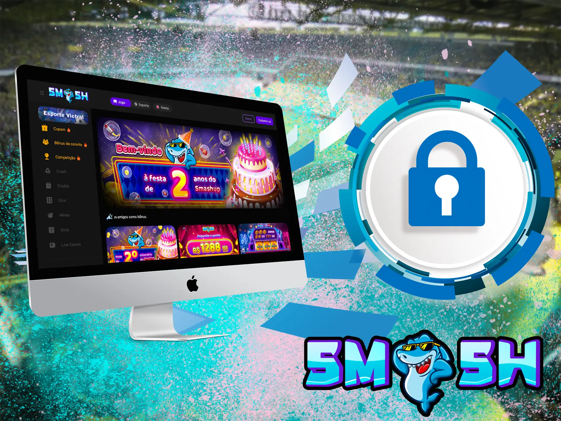 O aplicativo Smashup oferece proteção máxima para dados pessoais e pagamentos.