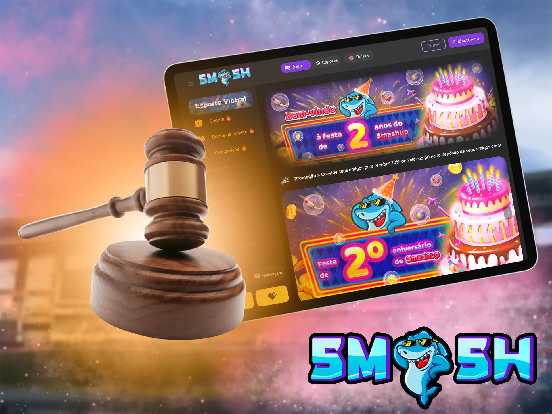 A Smashup é uma casa de apostas de renome mundial que opera legalmente, licenciada pela Curaçao E-Gaming Commission.