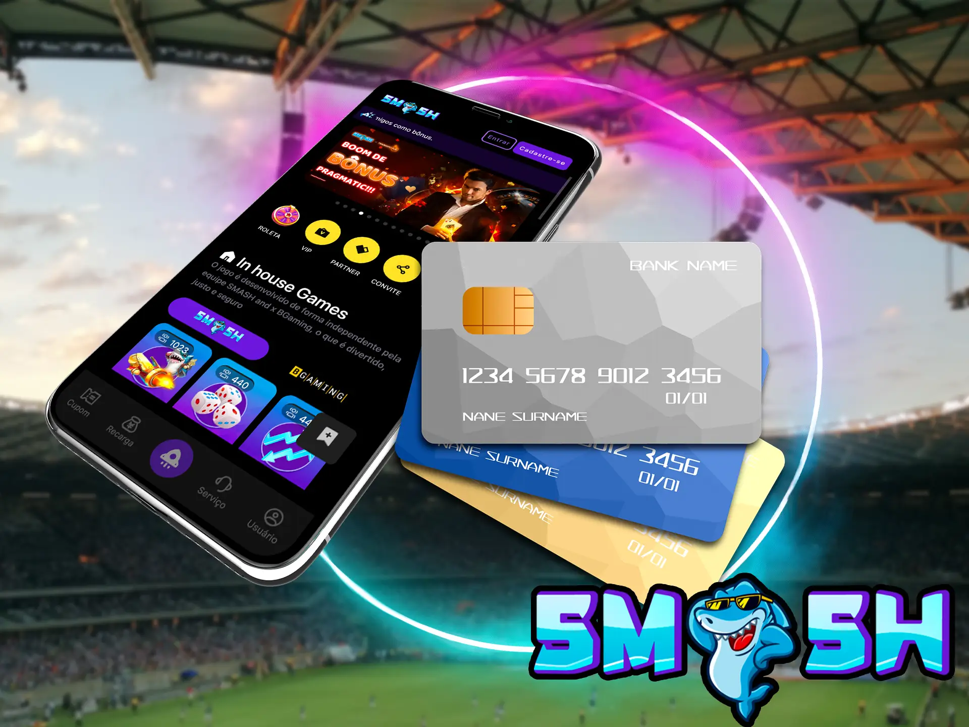 Graças à abundância de sistemas de pagamento, você pode reabastecer facilmente sua conta virtual com um sistema conveniente no Smashup.